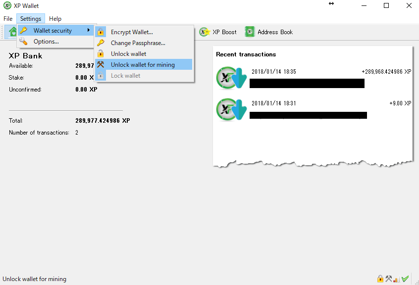 XP(EXPERIENCE POINTS)のPOSマイニングのやり方 | KTの投資記録